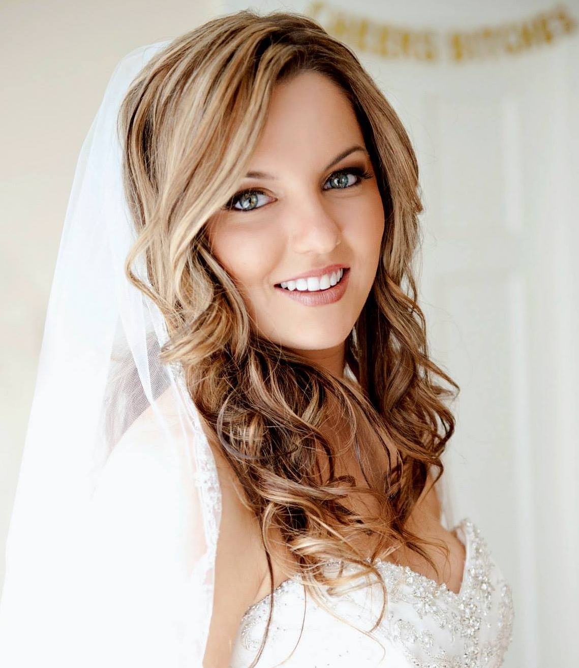 Bridal close-up — hair & makeup by Masters Artistry