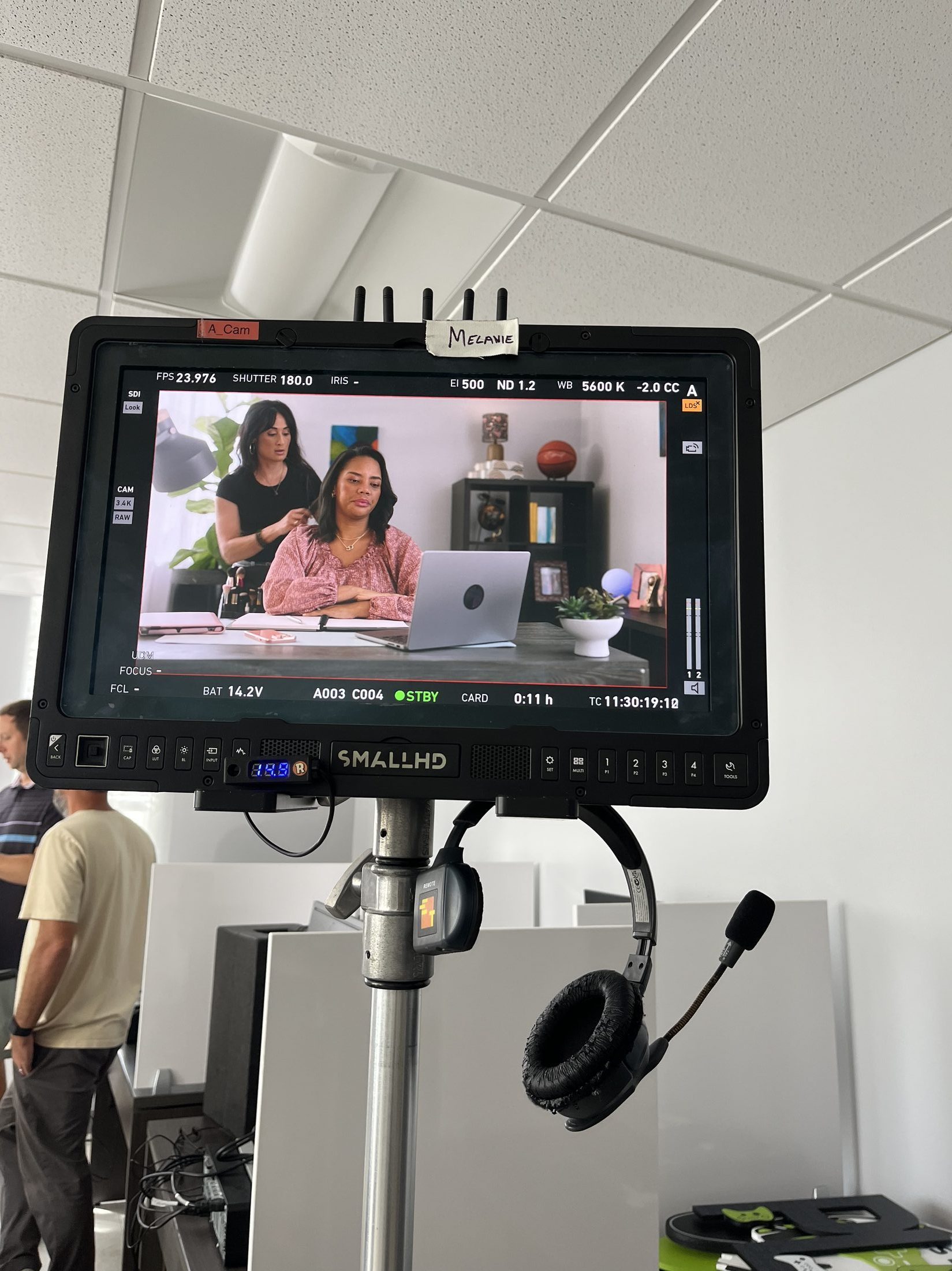 Behind the scenes with Masters Artistry — Alaina DeBernardis on set