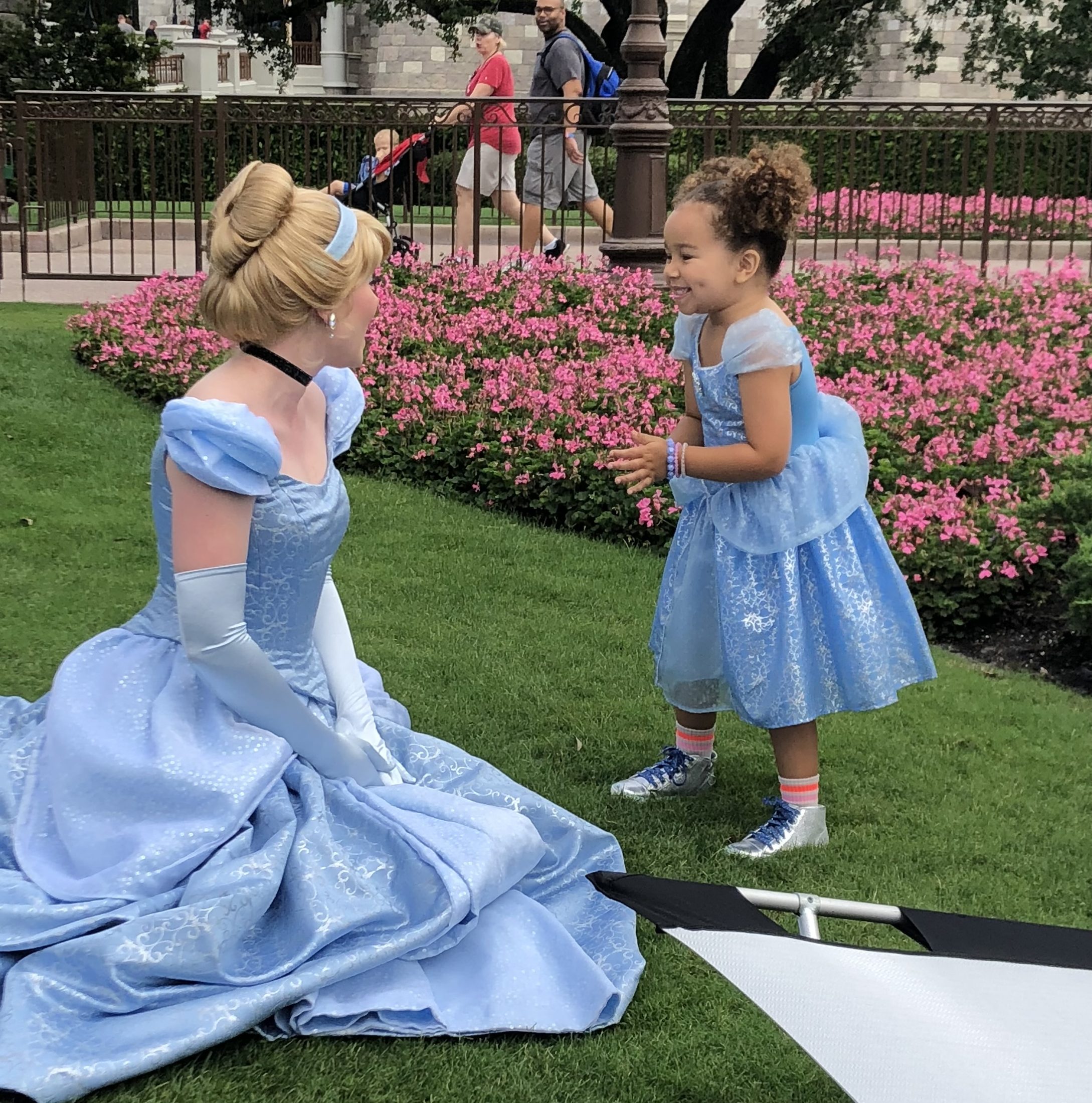 Disney character encounter — hair & makeup by Masters Artistry