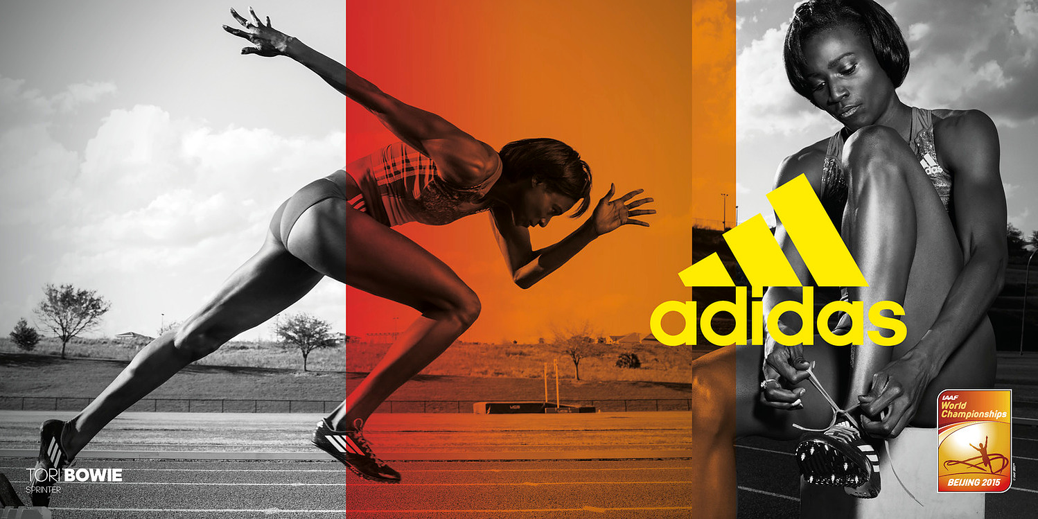 Tori Bowie for Adidas — hair & makeup by Masters Artistry