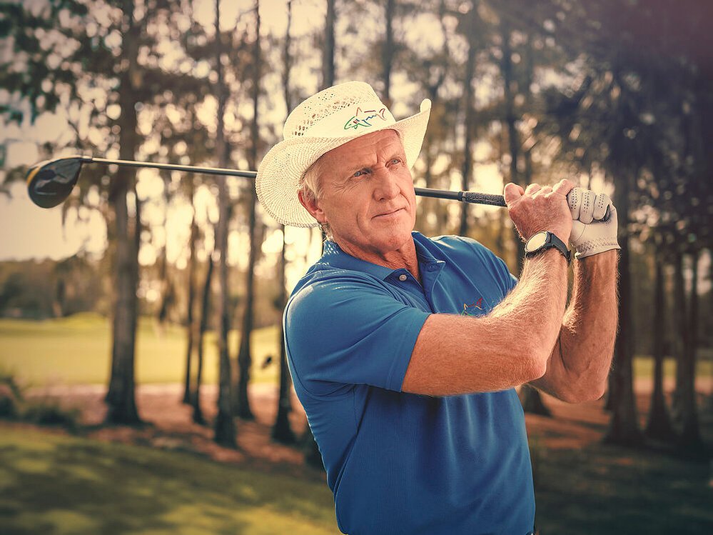 Greg Norman — Garmin Approach S62 campaign, hair & makeup by Masters Artistry